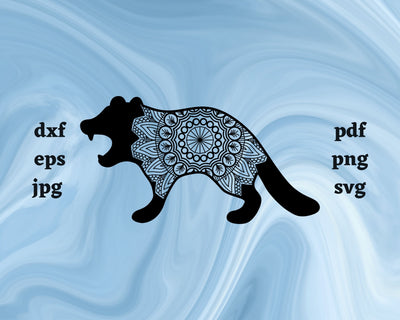 Floral Tasmanian Devil SVG Cut File SVG Northern Light SVG 