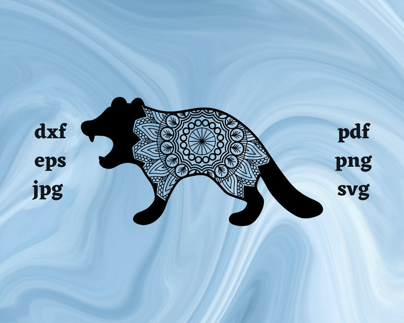 Floral Tasmanian Devil SVG Cut File SVG Northern Light SVG 