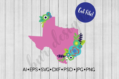 Floral Texas SVG SVG BNRDesignShop 