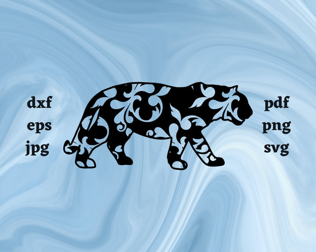 Floral Tiger SVG Cut File SVG Northern Light SVG 