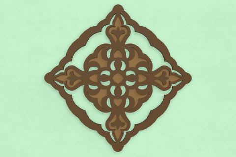 Floral Tile 3D layered SVG cut files SVG Angel on Empire 