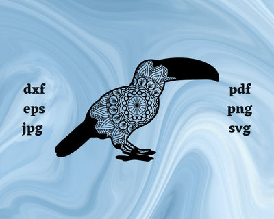 Floral Toucan SVG Cut File SVG Northern Light SVG 