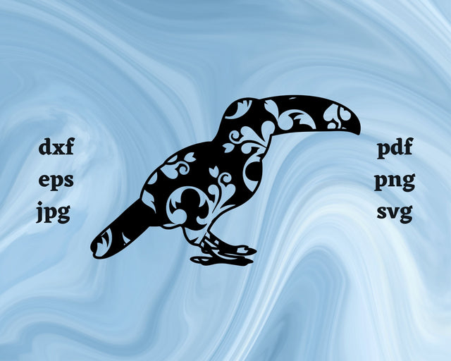 Floral Toucan SVG Cut File SVG Northern Light SVG 