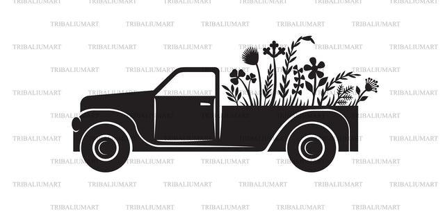 Floral truck SVG TribaliumArtSF 