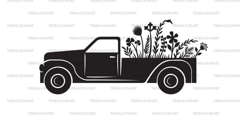 Floral truck SVG TribaliumArtSF 
