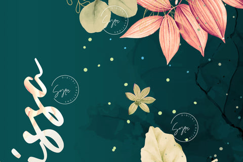 Floral Tumbler, Add Your Own Name Tumbler, Skinny Tumbler 20 oz Design Wrap, Seamless Sublimation Design PNG, Skinny Travel Tumbler Sublimation Syre Digital Creations 