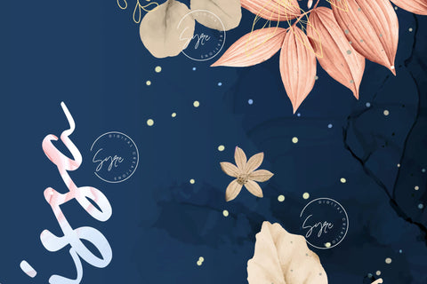 Floral Tumbler, Add Your Own Name Tumbler, Skinny Tumbler 20 oz Design Wrap, Seamless Sublimation Design PNG, Skinny Travel Tumbler Sublimation Syre Digital Creations 