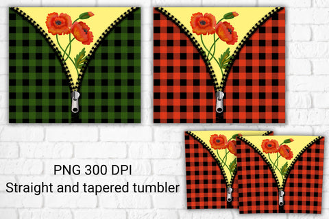 Floral tumbler design | Buffalo plaid tumbler Sublimation Svetana Studio 