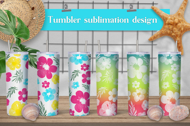 Floral tumbler design | Flower tumbler sublimation Sublimation Svetana Studio 