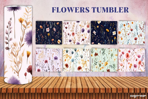 Floral Tumbler Wraps Bundle | 20 Oz | Sublimation Sublimation SvgOcean 