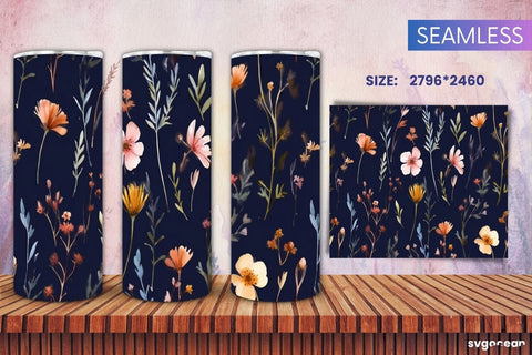 Floral Tumbler Wraps Bundle | 20 Oz | Sublimation Sublimation SvgOcean 