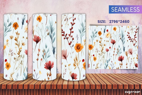 Floral Tumbler Wraps Bundle | 20 Oz | Sublimation Sublimation SvgOcean 