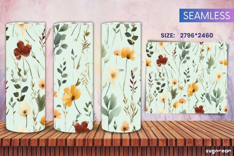 Floral Tumbler Wraps Bundle | 20 Oz | Sublimation Sublimation SvgOcean 
