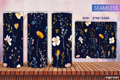 Floral Tumbler Wraps Bundle | 20 Oz | Sublimation Sublimation SvgOcean 