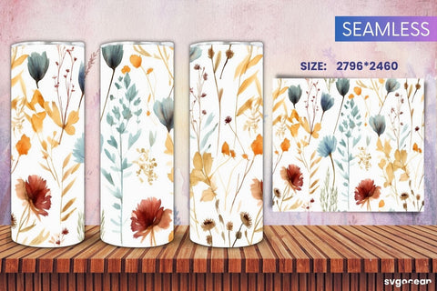 Floral Tumbler Wraps Bundle | 20 Oz | Sublimation Sublimation SvgOcean 