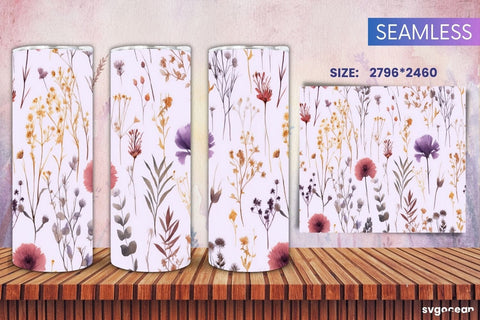 Floral Tumbler Wraps Bundle | 20 Oz | Sublimation Sublimation SvgOcean 