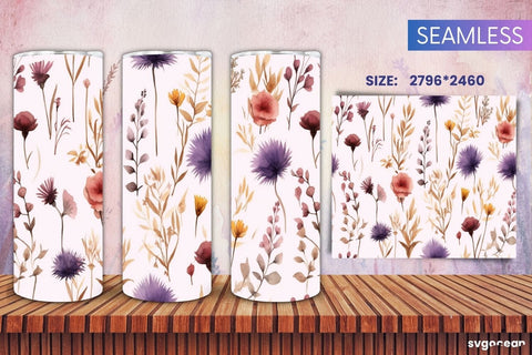 Floral Tumbler Wraps Bundle | 20 Oz | Sublimation Sublimation SvgOcean 