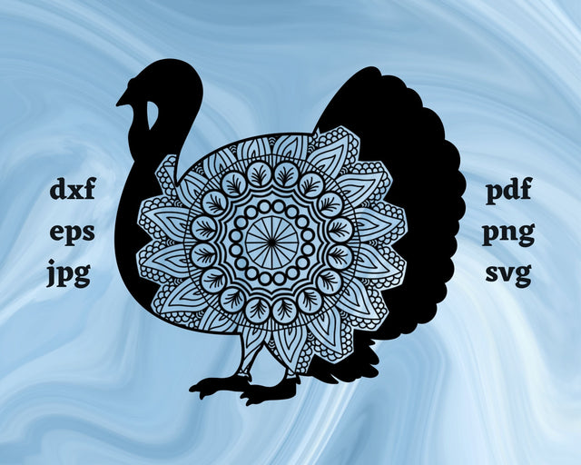 Floral Turkey SVG Cut File SVG Northern Light SVG 