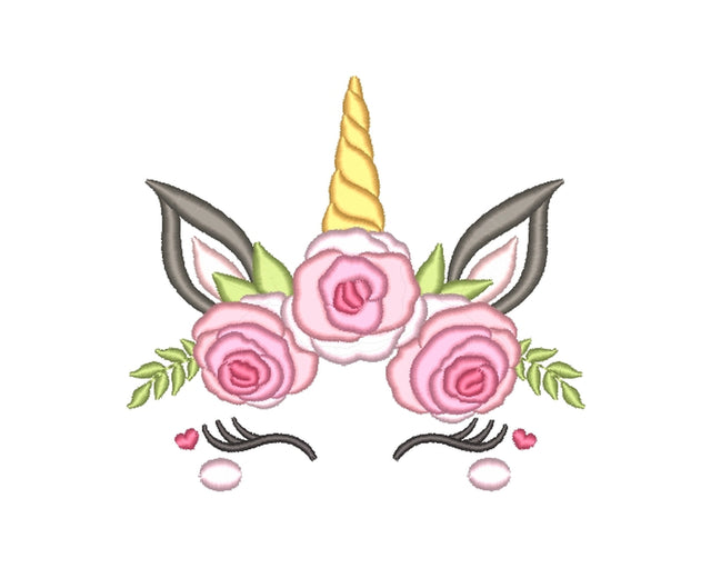 Floral Unicorn Embroidery Design, 3 sizes, Instant Download Embroidery/Applique DESIGNS Nino Nadaraia 