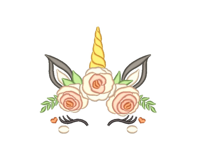 Floral Unicorn Embroidery Design, 4 sizes Embroidery/Applique DESIGNS Nino Nadaraia 