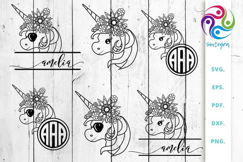 Floral Unicorn Mini Bundle Svg vol 1 SVG Sintegra 