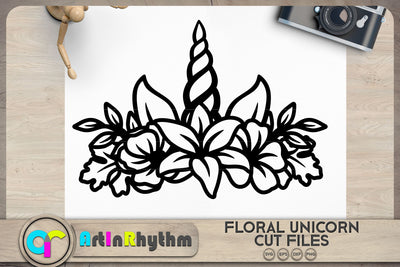 Floral unicorn svg, Floral animals svg SVG Artinrhythm shop 