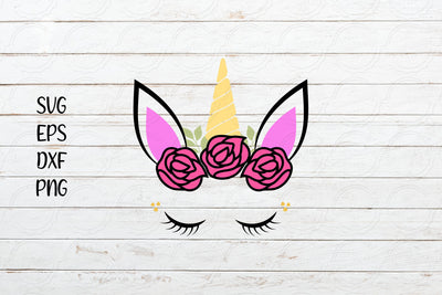 Floral Unicorn SVG, Unicorn svg SVG SmmrDesign 