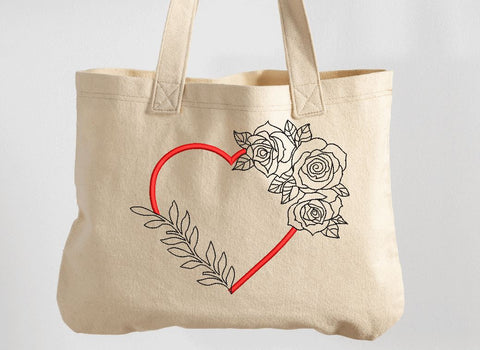 Floral Valentine Heart Machine Embroidery Design Embroidery/Applique DESIGNS Canada Embroidery 