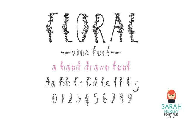 Floral Vine Font Font Sarah Hurley 