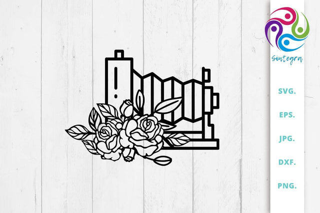 Floral Vintage Photographer Camera Svg File SVG Sintegra 