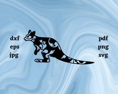 Floral Wallaby SVG Cut File SVG Northern Light SVG 