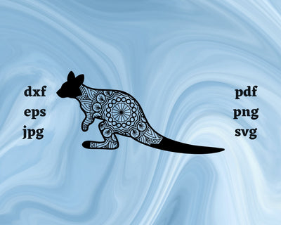 Floral Wallaby SVG Cut File SVG Northern Light SVG 