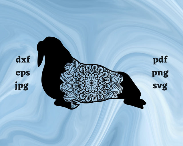 Floral Walrus SVG Cut File SVG Northern Light SVG 