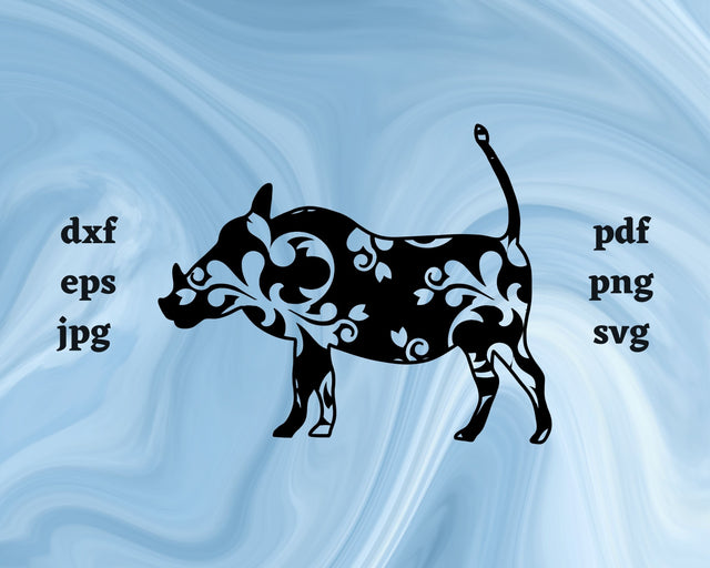 Floral Warthog SVG Cut File SVG Northern Light SVG 