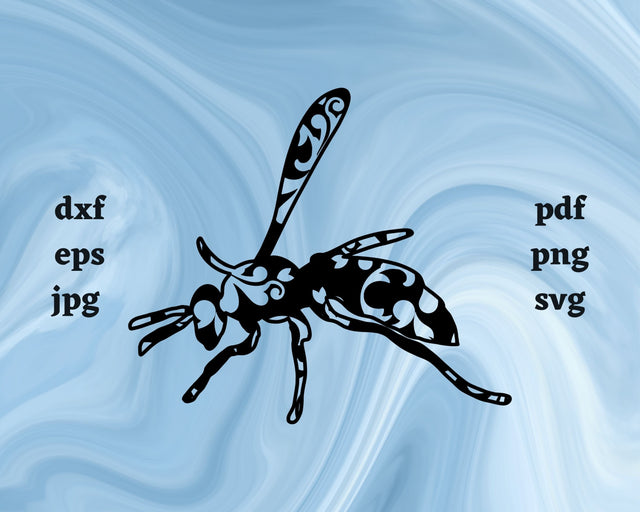 Floral Wasp SVG Cut File SVG Northern Light SVG 