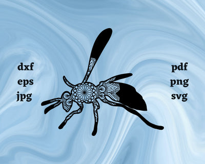 Floral Wasp SVG Cut File SVG Northern Light SVG 