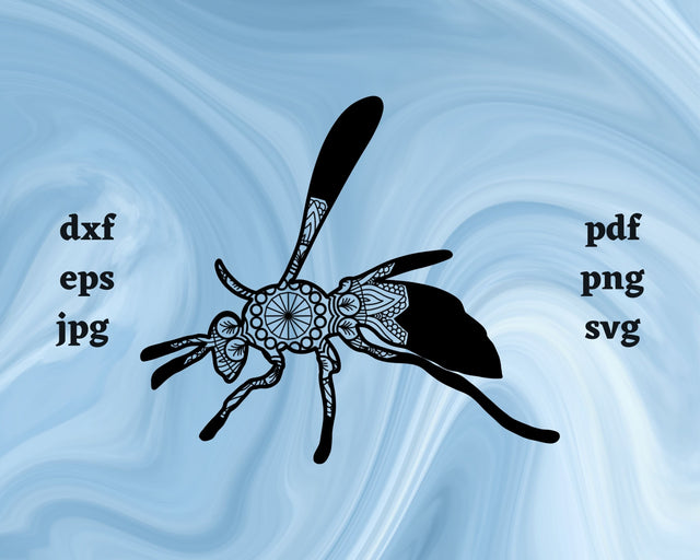Floral Wasp SVG Cut File SVG Northern Light SVG 