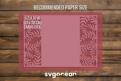 Floral Wedding Invitation Laser Cutting Template SVG SvgOcean 