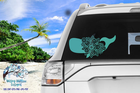 Floral Whale SVG SVG Wispy Willow Designs 