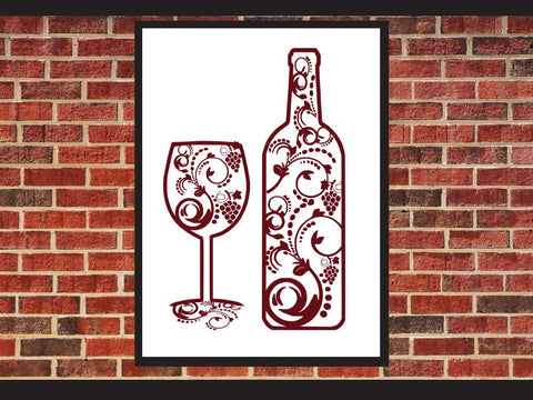 Floral Wine Graphs SVG pack SVG Johan Ru designs 