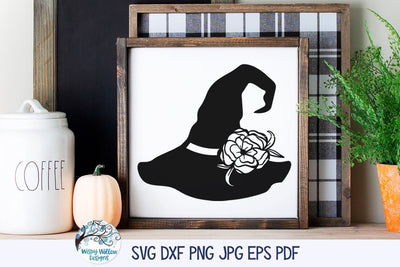 Floral Witch Hat SVG SVG Wispy Willow Designs 