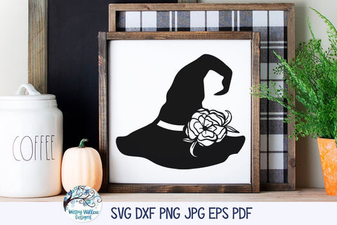 Floral Witch Hat SVG SVG Wispy Willow Designs 