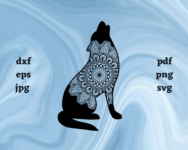 Floral Wolf SVG Cut File SVG Northern Light SVG 