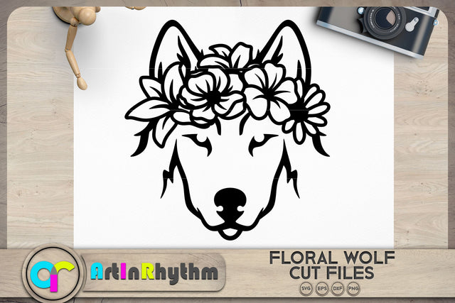 Floral wolf svg, Floral animals svg SVG Artinrhythm shop 