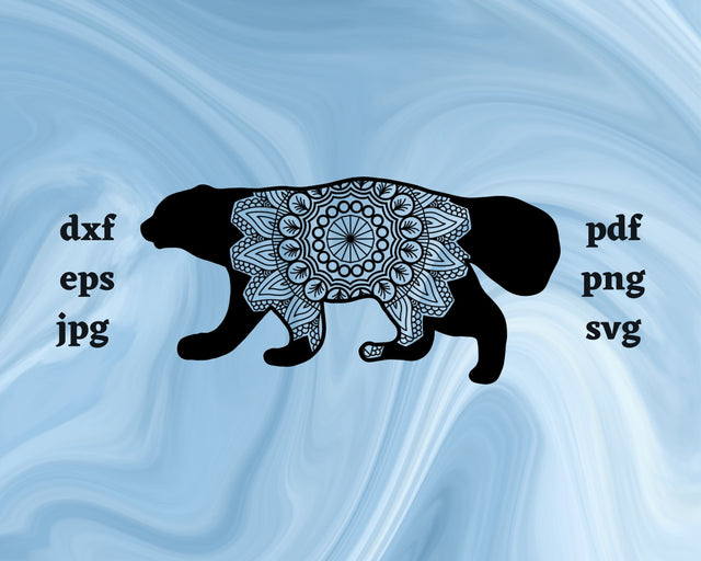 Floral Wolverine SVG Cut File SVG Northern Light SVG 