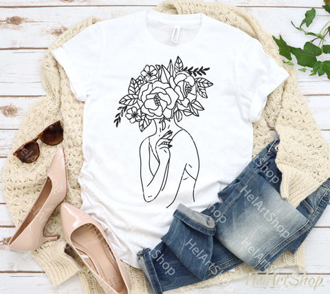 Floral Woman SVG SVG _HelArtShop_ 