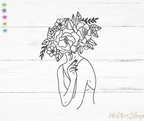 Floral Woman SVG SVG _HelArtShop_ 