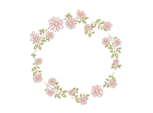 Floral Wreath Embroidery Design, 5 sizes Embroidery/Applique DESIGNS Nino Nadaraia 