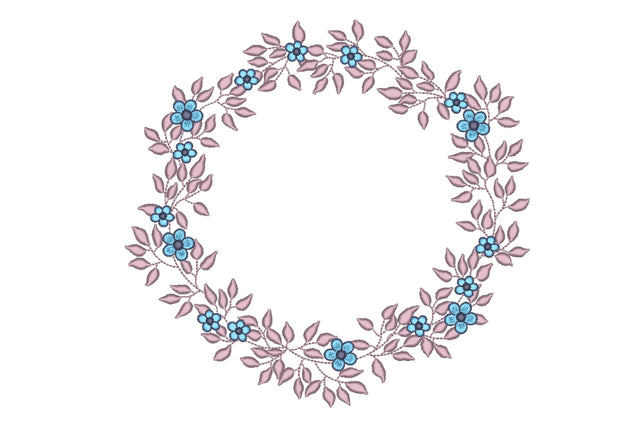 Floral Wreath Embroidery Design, 5 sizes Embroidery/Applique DESIGNS Nino Nadaraia 
