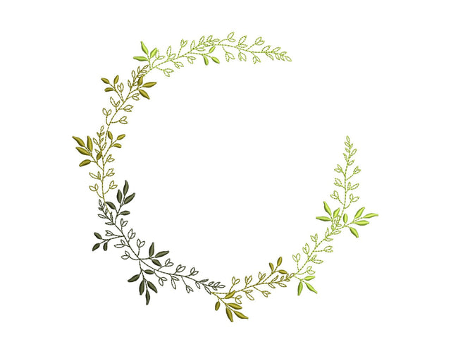 Floral Wreath Embroidery Design, 5 sizes, Instant Download Embroidery/Applique DESIGNS Nino Nadaraia 